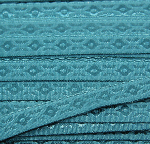 Elastisches Schrägband JACQUARD 12mm petrol